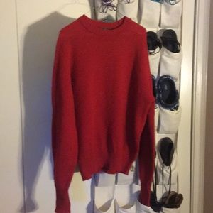 Red wool sweater